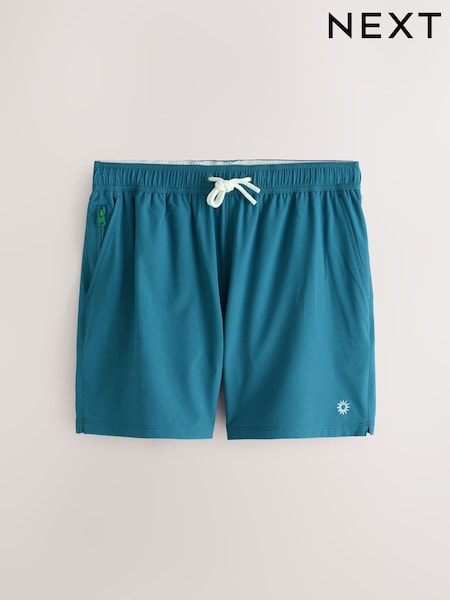 Teal Blue - Regular Motion-flex Swim Shorts