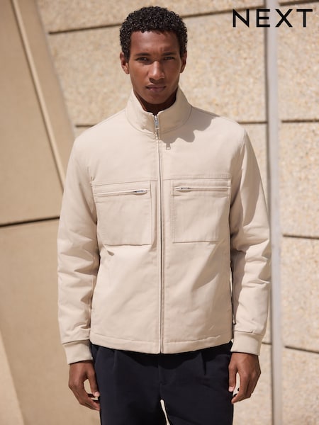 Akmuo - Regular Shower Resistant Padded Twill Utility Jacket