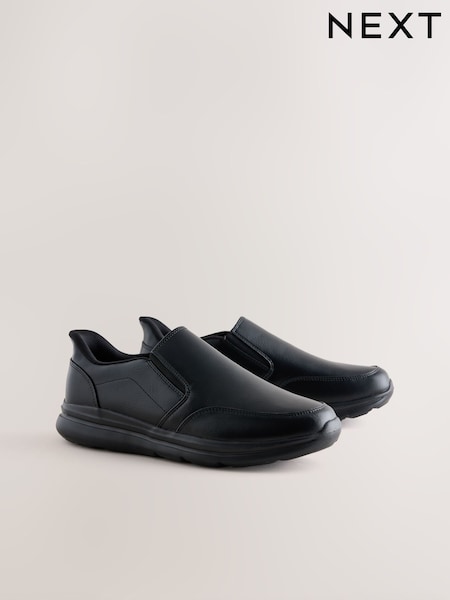 Black - Regular Apron Slip-on Shoes