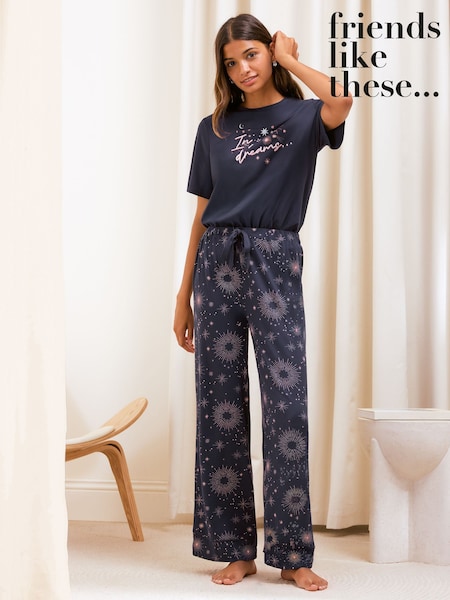Navy In Your Dreams - Friends Like These Short Sleeve Pyjamas
