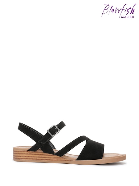 Blowfish Malibu Arrow Regular Fit Strappy Black Sandals (V64433) | AED291