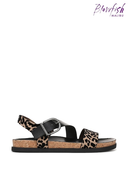 Blowfish Malibu Lance Regular Fit Strappy Black Sandals (V64440) | AED349