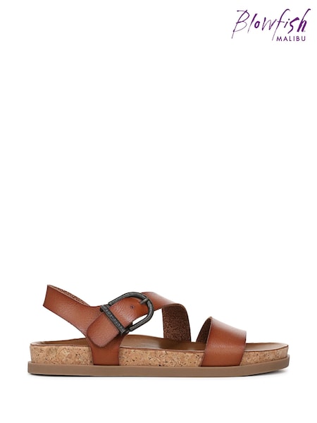 Blowfish Malibu Lance Regular Fit Strappy Brown Sandals (V64447) | AED349