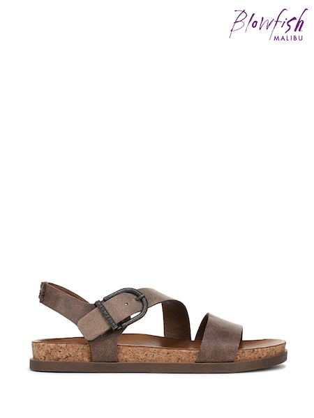 Blowfish Malibu Lance Regular Fit Strappy Brown Sandals (V64450) | AED349