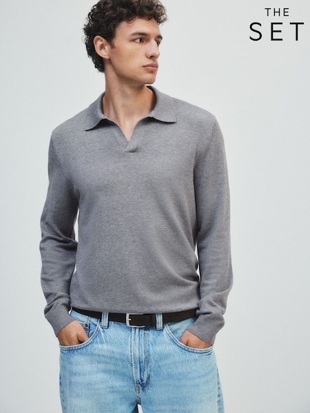 Schwarz/Grau - Regular The Set 2 Pack Trophy Neck Knit Jumpers