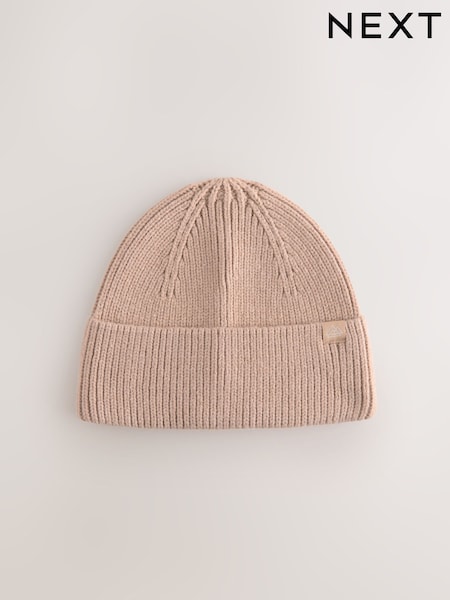 Stone - Ribbed Knitted Beanie Hat (1-16yrs)