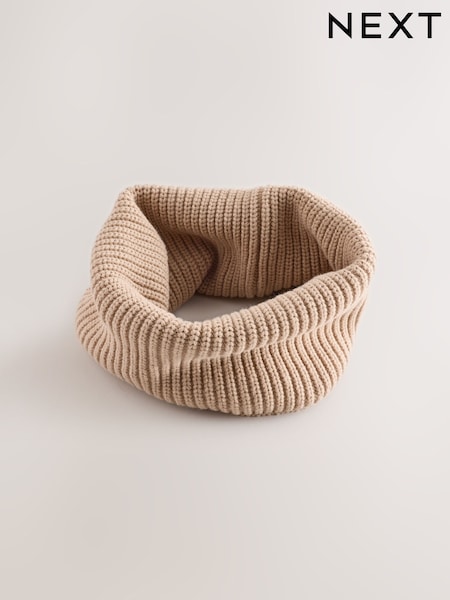 Stone - Ribbed Knitted Snood (1-16yrs)