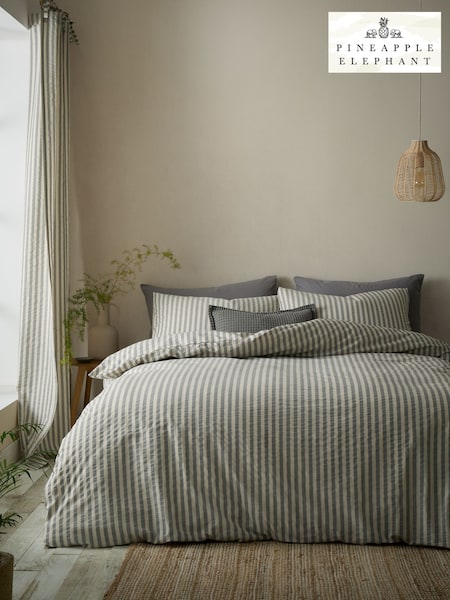 Pineapple Elephant Cotton Rich Woven Stripe Duvet Cover Set (V64578) | ‏128 د.إ.‏ - ‏ 233‏ د.إ.
