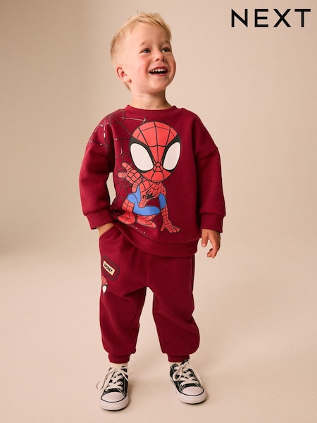 Red - Spidey Crew Neck Sweat And Jogger Set (9mths-8yrs)