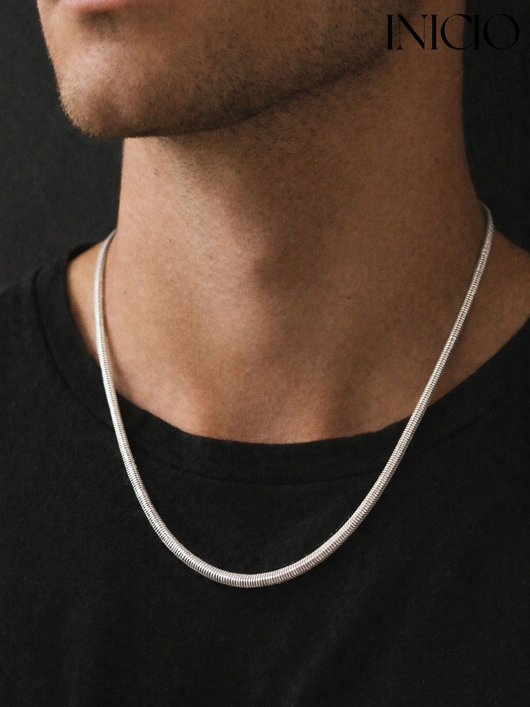 Buy Men's Necklaces Silver Chain Online | Next Romania