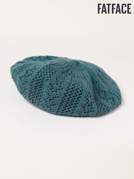 Teal Blue - Fatface Knitted Beret