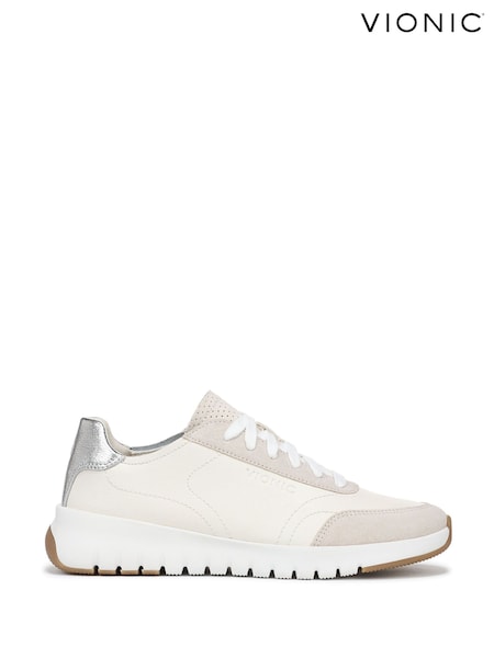 Cream - Vionic Walk Strider Knit Regular Fit Arch Support Trainers