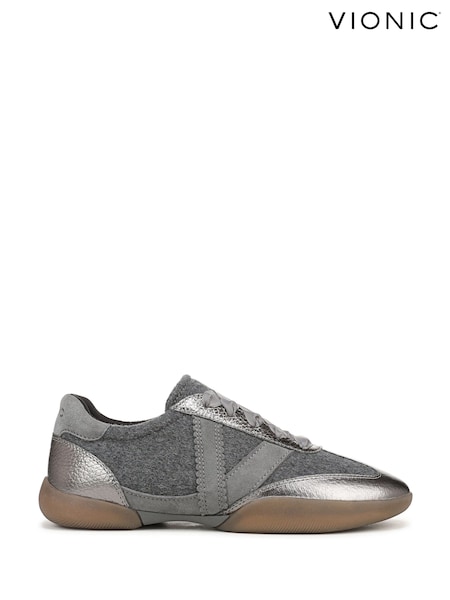 Grey - Vionic Arabelle Dark Grey Trainers