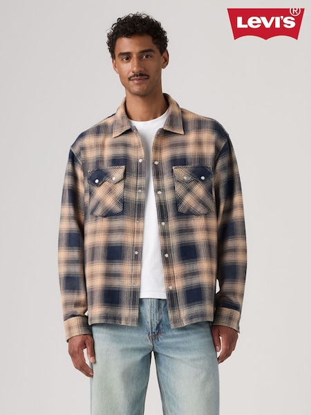 Dark Navy - Regular Levi's® Long Sleeve Boxy Shirt