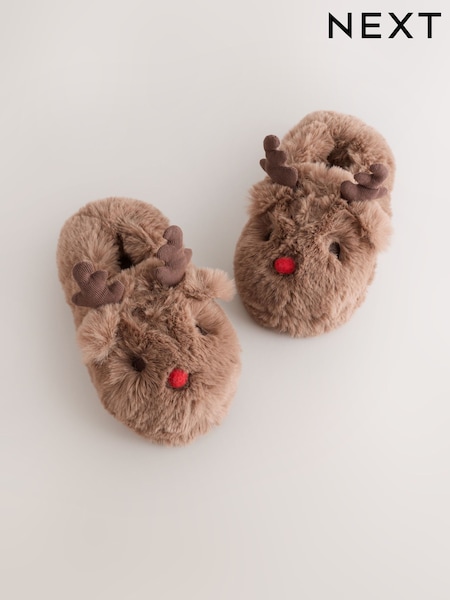 Brown Reindeer - Character Mule Slippers