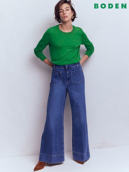 Boden Emilia Cotton Crew Neck Jumper (V65269) | 105 €