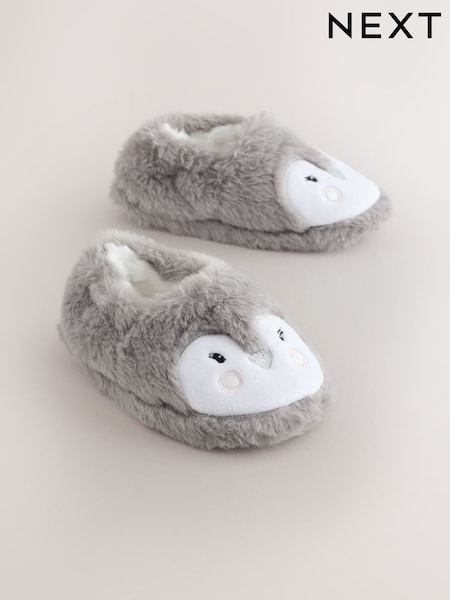 Grey Penguin - Character Slippers