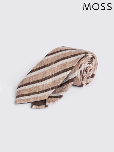 MOSS Brown Bottinelli Stripe Tie (V65406) | SGD 87