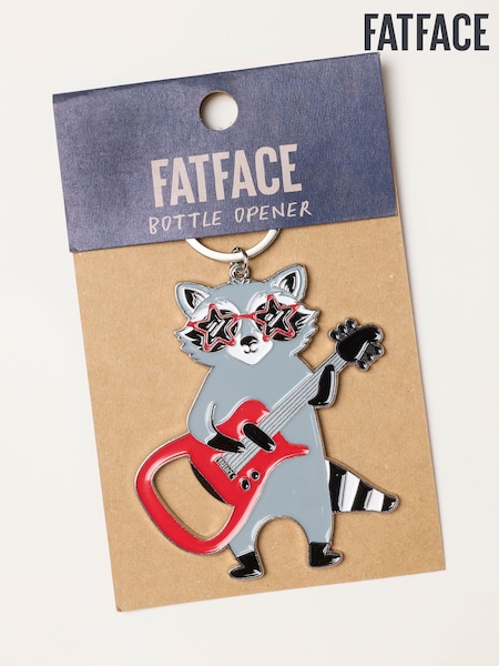 Czerwony - Regular Fatface Rocking Racoon Bottle Opener Keyring
