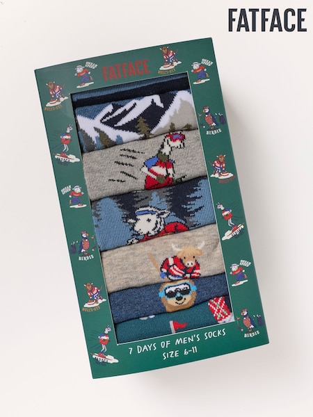 Multi - Regular Fatface Sport Animal Socks In A Gift Box