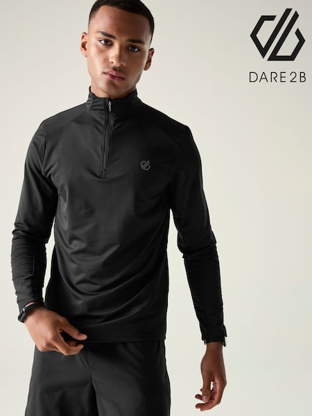 Black - Regular Dare 2b Power Up Iv Jersey Sweat Top