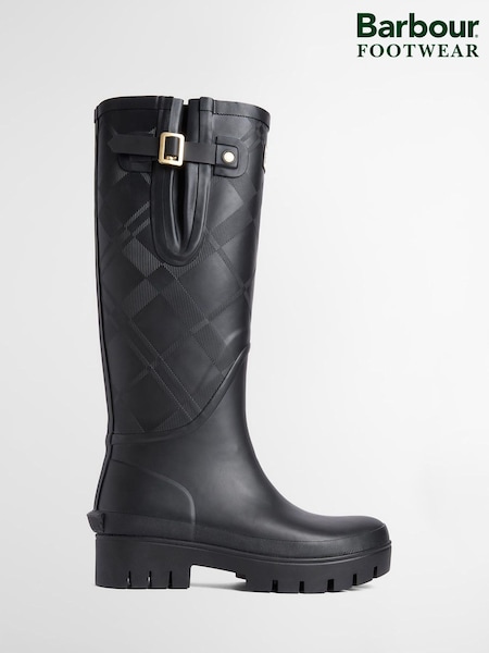 Zwart - Barbour® Leighton Tartan hoge Laarzen