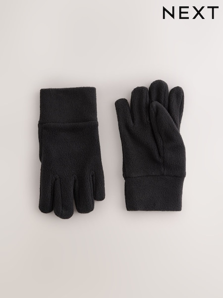 Schwarz - Fleece-Handschuhe (3–16 J.)