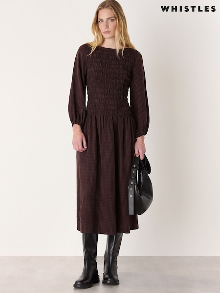 Whistles Checked Shirred Dress (V65991) | 278 €