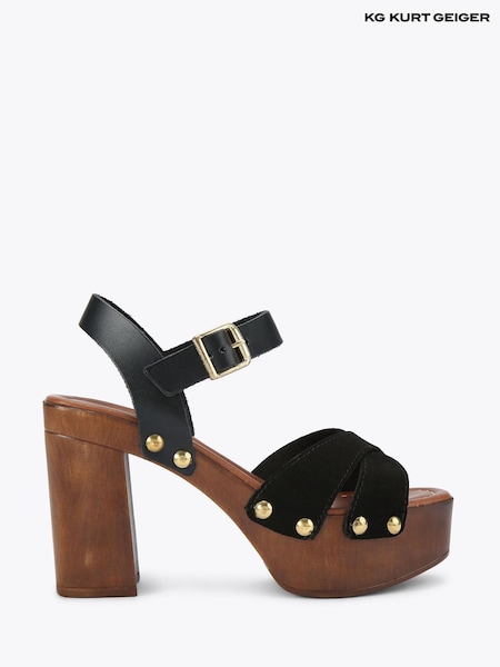 KG Kurt Geiger Black Rua Block Sandals (V66009) | AED868