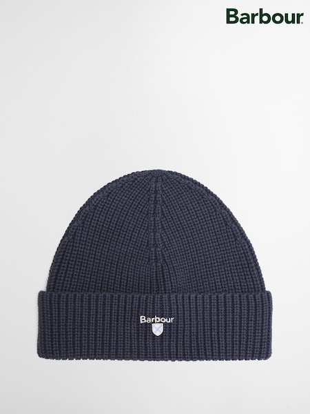 Blue - Regular Barbour® Cascade Knitted Beanie Hat