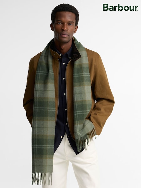 Green - Regular Barbour® Mineral Tartan Scarf