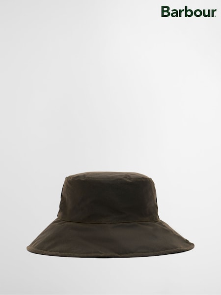 Green - Barbour® Brambling Wax Bucket Hat