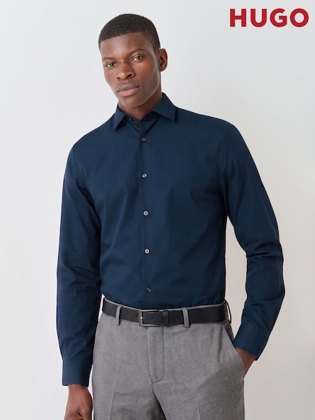 Navy Blue - Regular Hugo Kenno Regular Fit Shirt