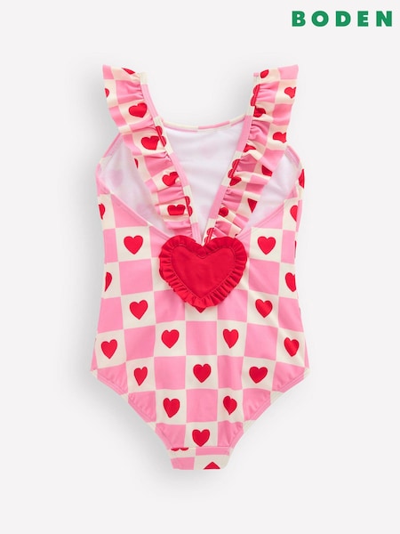 Boden Pink Hallie Frill Strap Swimsuit (V66387) | AED134 - AED157