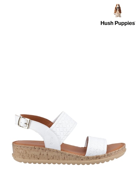 Hush Puppies White Ebony Woven Sandals (V66410) | AZN 236