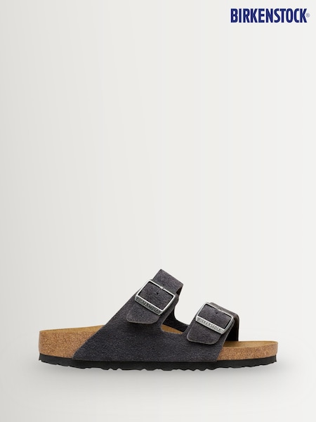 Γκρι ανθρακί - Birkenstock Σουέντ πέδιλα της Αριζόνα