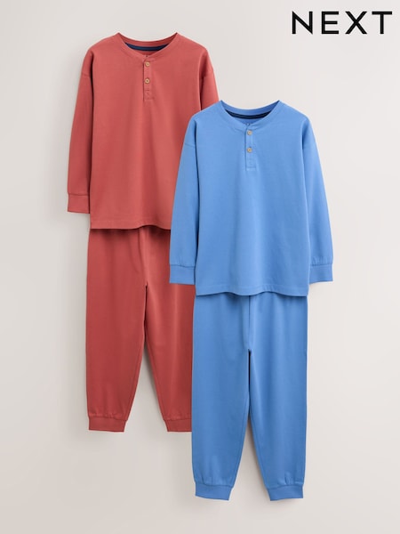 Red/Blue - Long Sleeve Pyjamas 2 Pack (3-16yrs)
