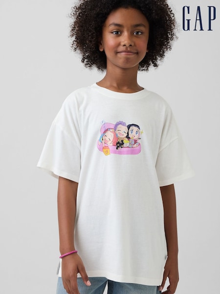 Gap White K-Pop Demon Hunters Graphic Oversized T-Shirt (4-13yrs) (V66887) | €39