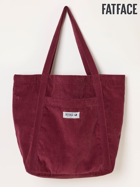 Burgunderrot - Fatface Astrid Cord Tote Bag