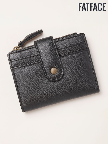 Black - Fatface Leather Cardholder