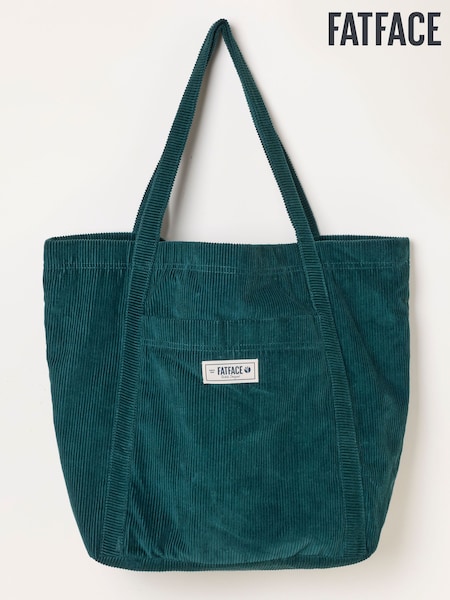Teal Blue - Fatface Astrid Cord Tote Bag