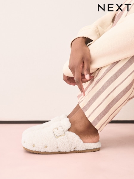 Neutral - Borg Footbed Slippers