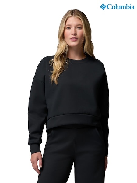 Negro - Sudadera de cuello redondo de felpa gruesa Columbia Amazesweats negra