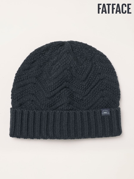 Green - Regular Fatface Chevron Beanie