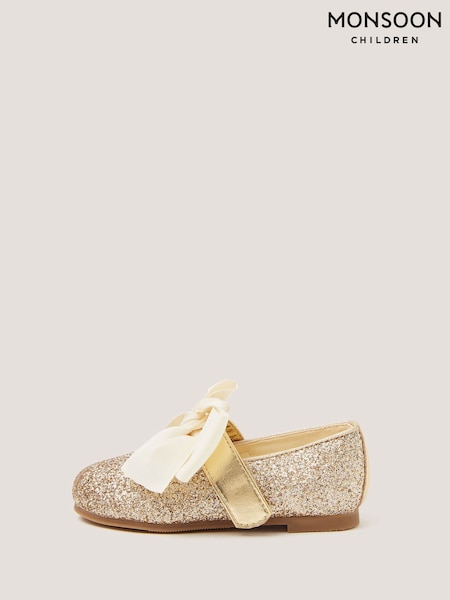 Monsoon Glitter Bow Mary Jane Ballet Flats (V67662) | KRW43,900