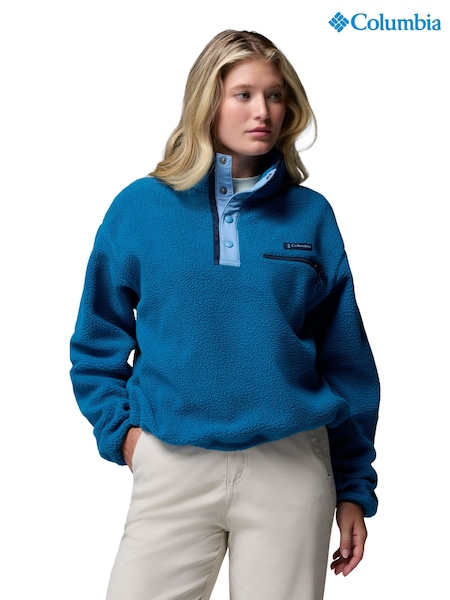 Blue - Columbia Blue Helvetia™ Ii Cropped Half Snap Fleece