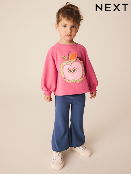 Rose pomme - Ensemble haut à manches longues et leggings (3mois -7ans)
