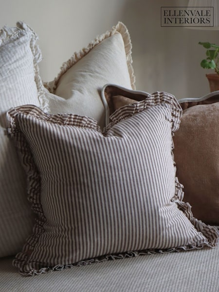 Ellenvale Interiors Darcy Ruffle Stripe Cushion Cover