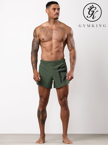 Gym King Green Fight Division Combat 5 Inch Shorts (V68322) | AED233