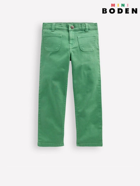 Boden Green Patch Pocket Straight Jeans (V69329) | ¥ 5,890 - ¥ 7,110